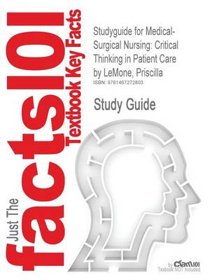 Studyguide for Medical-Surgical Nursing: Critical Thinking in Patient Care by Lemone, Priscilla, ISBN 9780135075944 - Agenda Bookshop