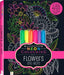 Neon Colouring Kit with 6 highlighters: Flowers - Agenda Bookshop