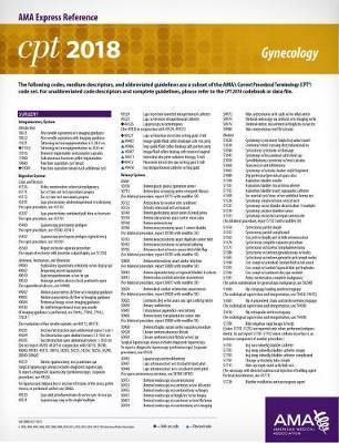 CPT (R) 2018 Express Reference Coding Cards: Gynecology - Agenda Bookshop