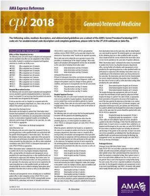 CPT (R) 2018 Express Reference Coding Cards: General/Internal Medicine - Agenda Bookshop