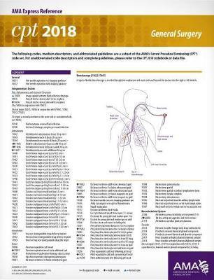 CPT (R) 2018 Express Reference Coding Cards: General Surgery - Agenda Bookshop