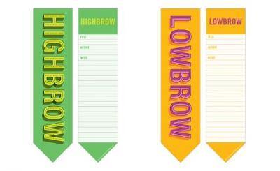 Knock Knock Highbrow/Lowbrow 2-in-1 Bookmark Pads - Agenda Bookshop