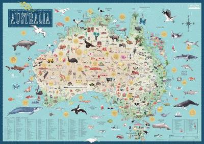 Australia: Illustrated Map - Agenda Bookshop