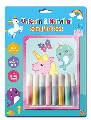 AL SAND ART SET UNICORN & NARWHAL - Agenda Bookshop