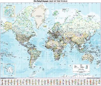 The Daily Telegraph Wall Map of the World - Agenda Bookshop