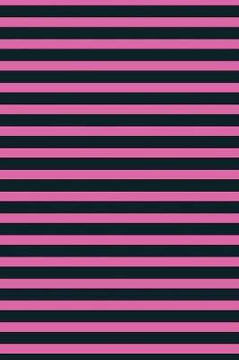 Lizzie Timewarp Notebook (black and pink striped) - Agenda Bookshop