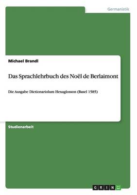 Das Sprachlehrbuch des Noel de Berlaimont - Agenda Bookshop