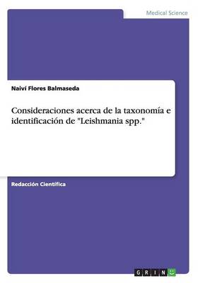 Consideraciones acerca de la taxonomia e identificacion de Leishmania spp. - Agenda Bookshop