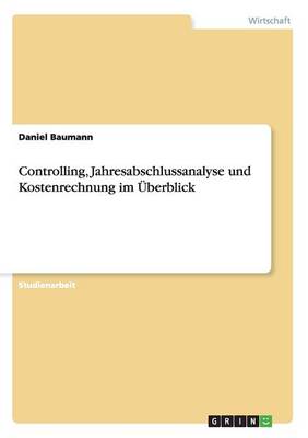 Controlling, Jahresabschlussanalyse Und Kostenrechnung Im  berblick - Agenda Bookshop