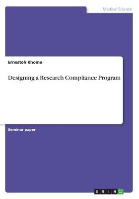 Designing a Research Compliance Program - Agenda Bookshop