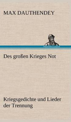 Des Grossen Krieges Not - Agenda Bookshop