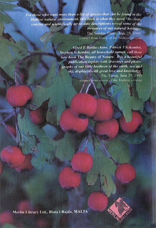 The Beauty of Nature in the Maltese Islands back cover
