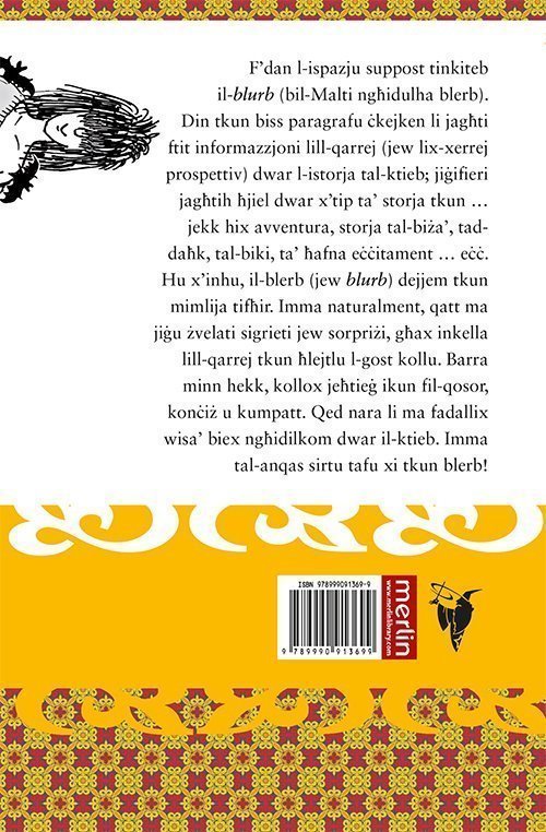 Ħadd ma jista’ jidħak jew jiekol pastizzi tal-piżelli back cover