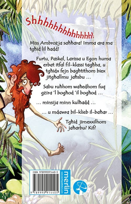 Avventuri mill-klassi ta’ Miss Ambrożja Pulis Kif tarani penġini back cover