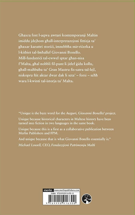 Awguri, Giovanni Bonello! back cover