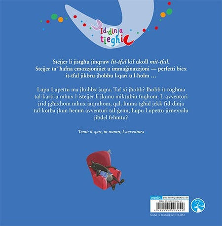 Lupu Lupettu ma jħobbx jaqra back cover
