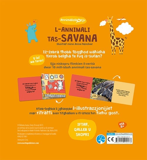 L-annimali tas-savana back cover