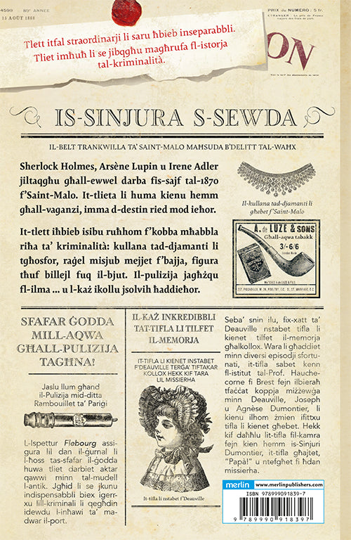 Sherlock, Lupin u Jien: Is-Sinjura s-Sewda (1) back cover