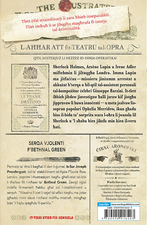 Sherlock, Lupin u Jien: L-Aħħar Att fit-Teatru tal-Opra (2) back cover