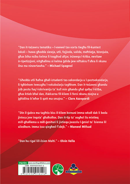 Kelma għal Kelma: Teżawru Tematiku Malti back cover
