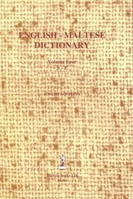 KKM ENGLISH-MALTESE DICTIONARY VOL.4 (S- - Agenda Bookshop