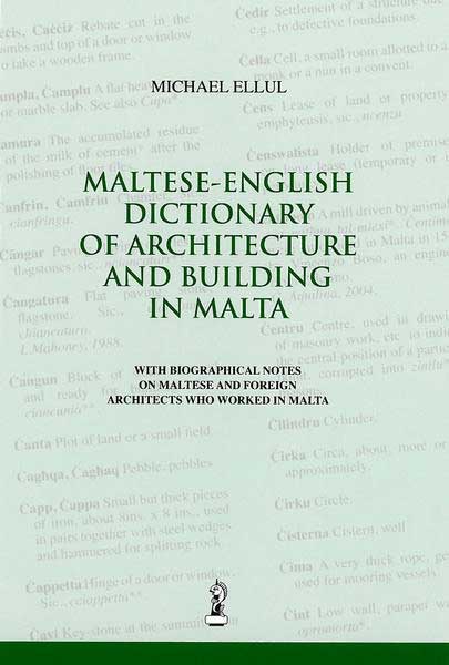 Maltese-English Dictionary of Architecture and Building in Malta - Agenda Bookshop