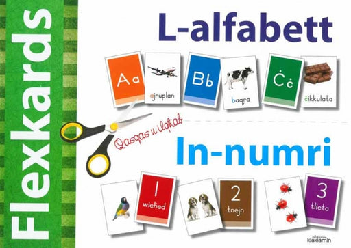 Flexkards L-alfabett u n-numri - Agenda Bookshop