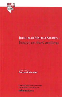 Journal of Maltese Studies 28 - Essays on the Cantilena - Agenda Bookshop
