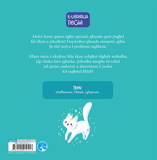 Akiko: Qattus unikornu b’missjoni - Agenda Bookshop