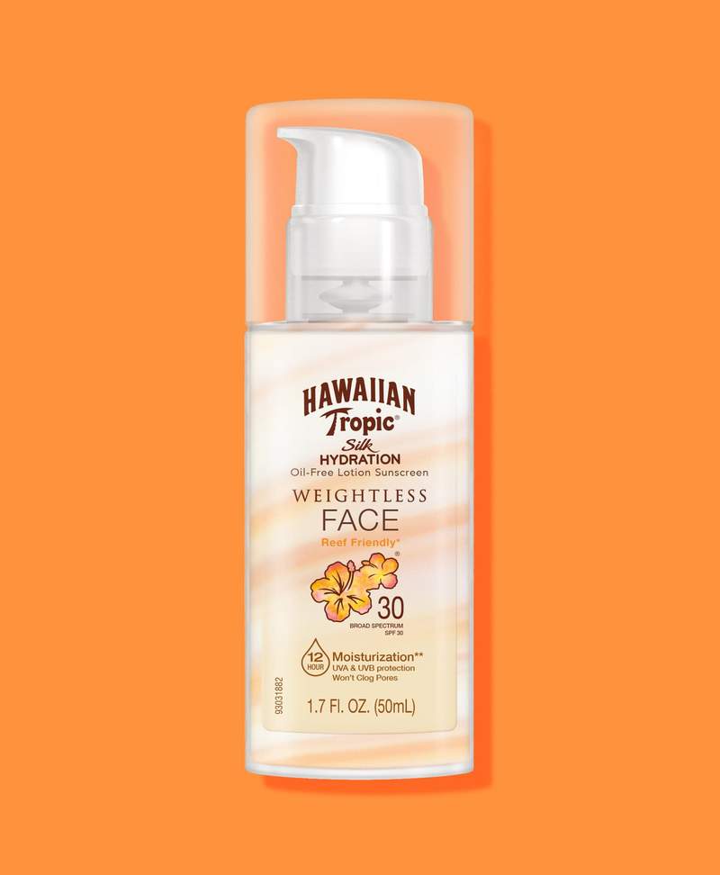 Hawaiian Tropic®  FACE SUN LOTION SILK 50ml SPF30 - Agenda Bookshop