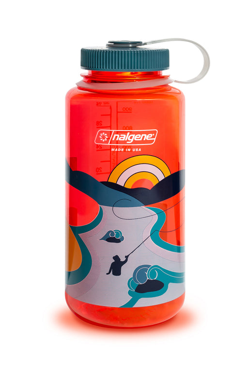 Nalgene Kids On the Fly Water Bottle - 12 oz.- Smash Clear/Red