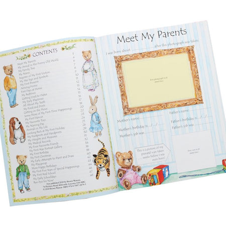 Blue Baby Record Book Baby Keepsake Diary Birth to 5 Yrs - Agenda Bookshop