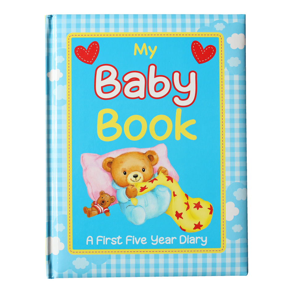 Blue Baby Record Book Baby Keepsake Diary Birth to 5 Yrs - Agenda Bookshop