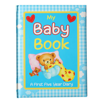 Blue Baby Record Book Baby Keepsake Diary Birth to 5 Yrs - Agenda Bookshop
