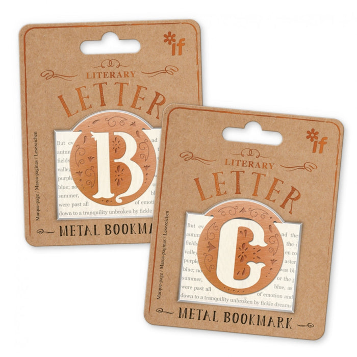 Literary Letters Metal Bookmarks - B - Agenda Bookshop