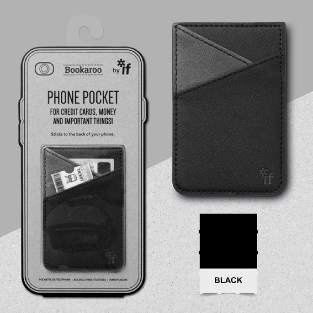 Bookaroo Phone Pocket - Black - Agenda Bookshop