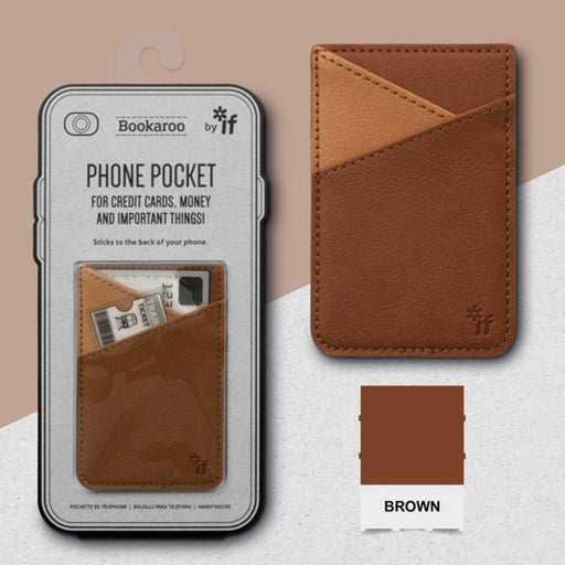 Bookaroo Phone Pocket - BROWN - Agenda Bookshop