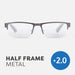Easy Readers Reading Glasses - Half Frame Metal +2.0 - Readers - Agenda Bookshop