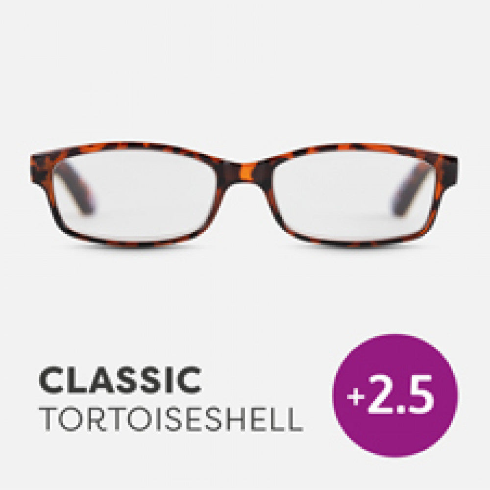 Easy Readers Reading Glasses - Classic Tortoiseshell  +2.5 - Readers - Agenda Bookshop