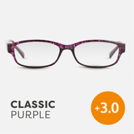 Easy Readers Reading Glasses - Classic Purple  +3.0 - Reasers - Agenda Bookshop