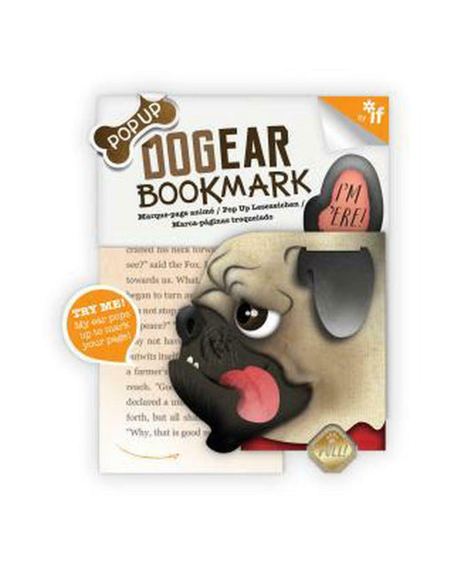 Dog Ear Pop Up Bookmark - Pug - Agenda Bookshop