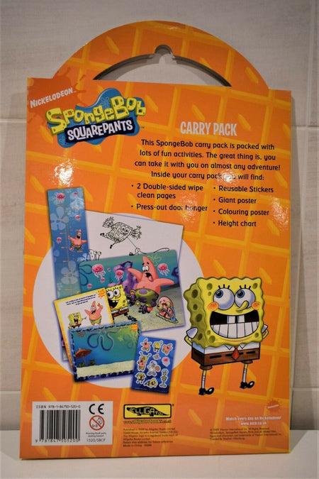 SPONGE BOB SQUARE PANTS CREATIVE ACTIVITY CARRY PACK STICKER POSTER HEIGHT CHART - Agenda Bookshop